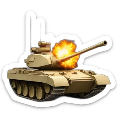 Tank Explosions Bullets sticker