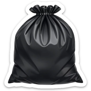 Black bag plastic  sticker