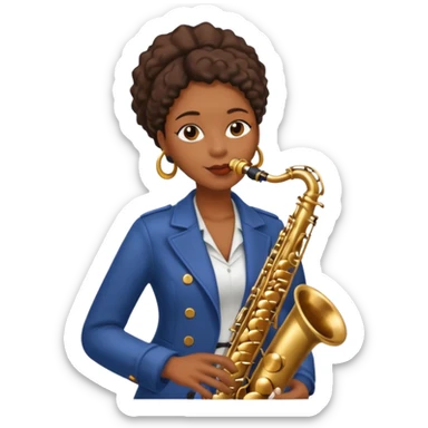 black woman Street Musician sticker