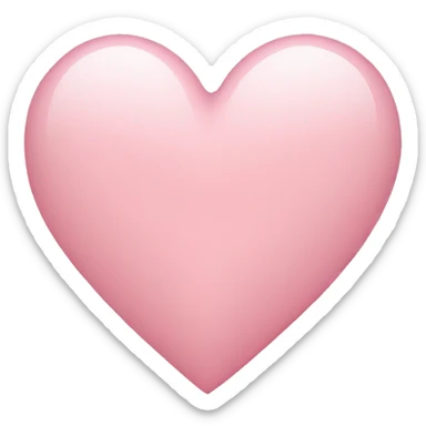 light pink heart sticker