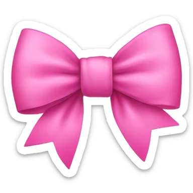 Pink bow sticker