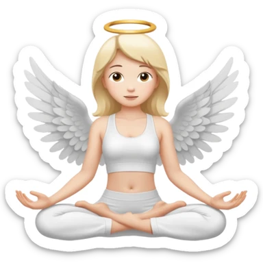 yoga angel sticker