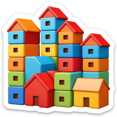 Toy Block Homes sticker