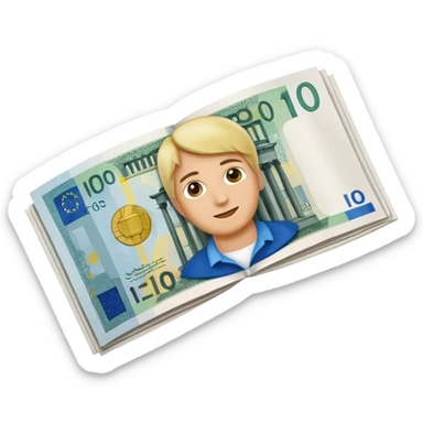 banconota 10 euro sticker