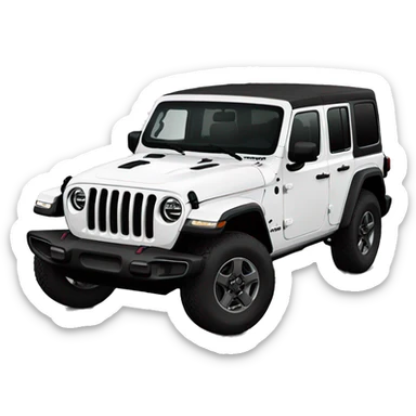 2021 white jeep wrangler 4 door sticker