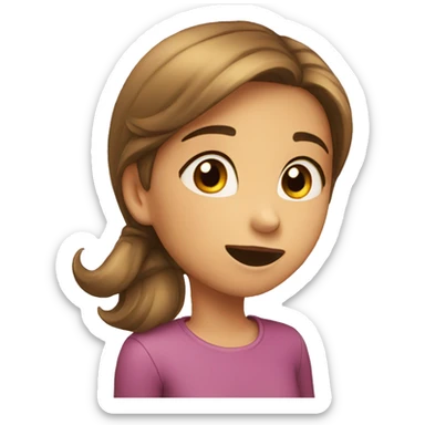 girl whispering  sticker