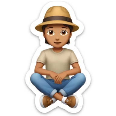 sitting on the roof of a house sticker