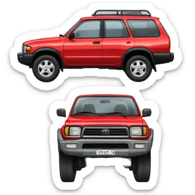 1993 red toyota surf sticker