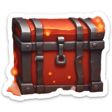 lava red chest with particule sticker