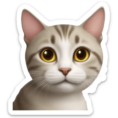 cat sends a kiss sticker