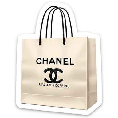 Chanel paper shopping bag sticker