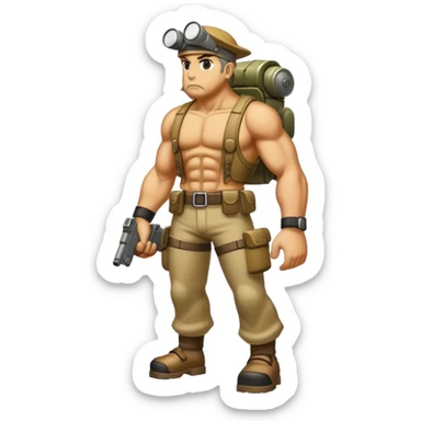 full body sideview metal slug character sticker