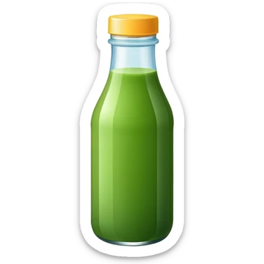 Bottled green juice sticker