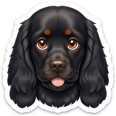 Black English Cocker Spaniel sticker