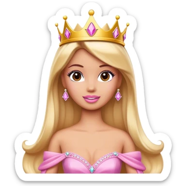 Barbie Princess related emoji sticker