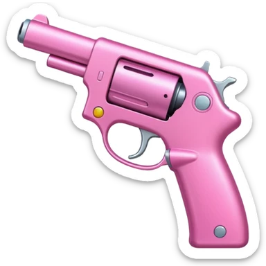 Image of only a hand Holding a pink gun sticker