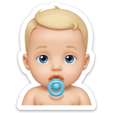 Baby boy wit pacifier  sticker
