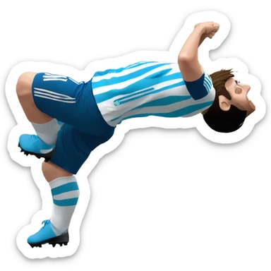 Lionel Messi taking backflip sticker