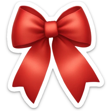 Red bow  sticker