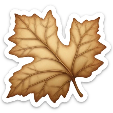 A brown leaf sticker