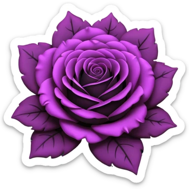 Create black rose emoji sticker