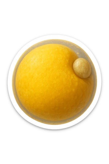 CELLULE DI GRASSO GIALLE FLUTTUANO IN ARIA sticker