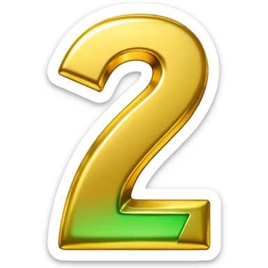 number 7 in golden and green shadows sticker