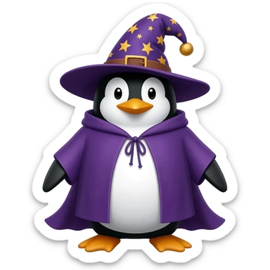 Penguin Wizard sticker
