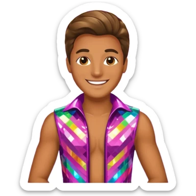 Disco, happy sticker