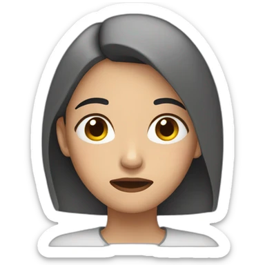 woman feeling pain sticker