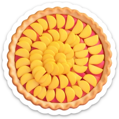 apple tart seen from above sticker