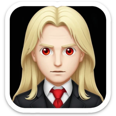 Alucard with blonde hair sticker