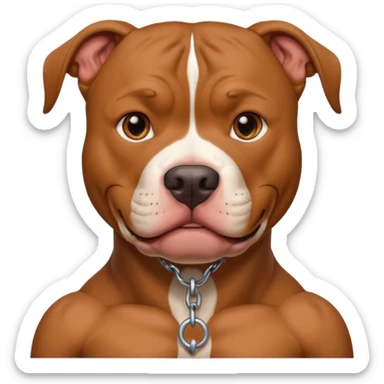 pitbull with a human neck pfp sticker