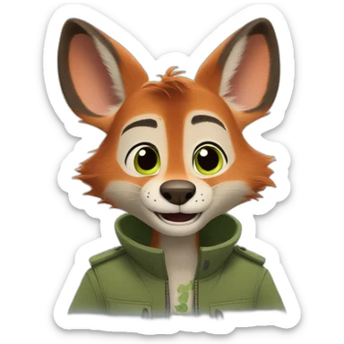 nick wild from zootopia sticker