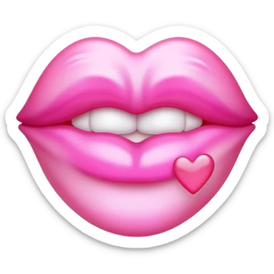 Pink kiss sticker