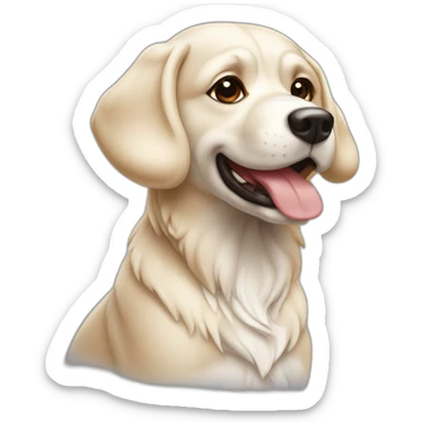 Chien couleur crème entièrement crème sticker