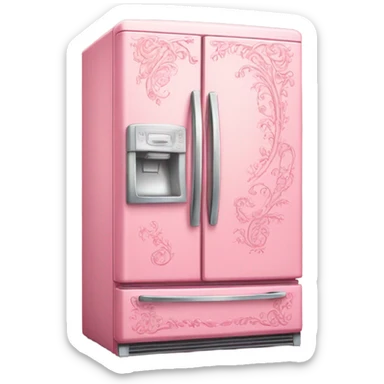 large fancy pink refrigerator sticker