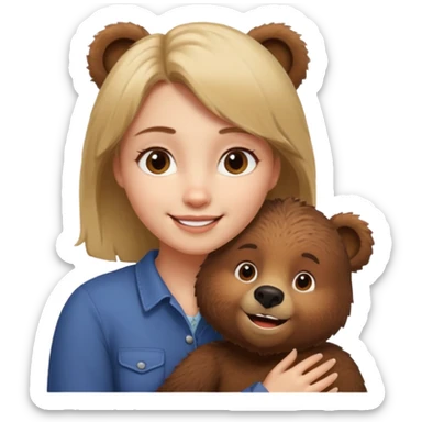 Masha with bear sticker