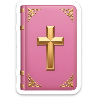 Pink Bible emoji sticker