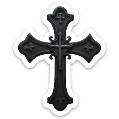 gothic cross sticker