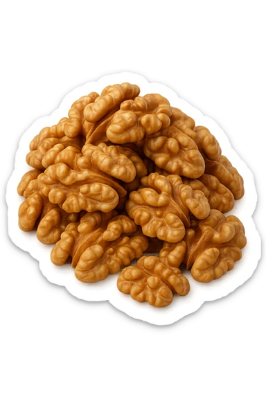 montagna di noci sbucciate, iperrealistici 4k sticker