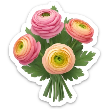 Ranunculus bouquet  sticker