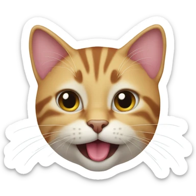 Cat with tongue out sticker