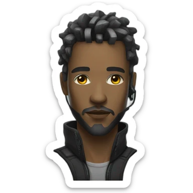 cyberpunk men avatar sticker