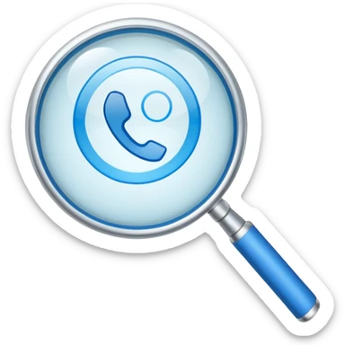  lente di ingrandimento foglio con scritte a risposte multiple blu senza faccia sticker