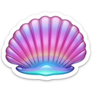 pink crystal clam sticker