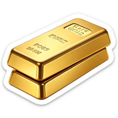 Cinematic Realistic Gold Bar, Radiant and brilliant, with smooth, polished golden bars reflecting the light in stunning highlights. The soft, warm glow of the metal exudes luxury and elegance, catching every glimmer in the surrounding environment. Soft glowing outline, capturing the essence of wealth and timeless beauty in gleaming gold. sticker