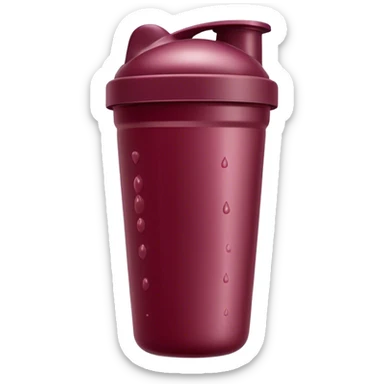  protein shaker cup Burgundy sticker