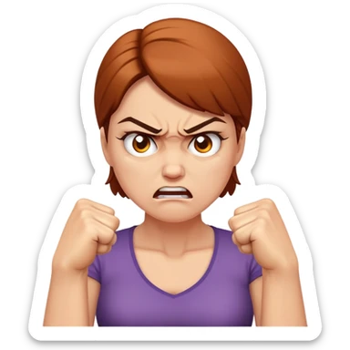 Super pissed off lady sticker