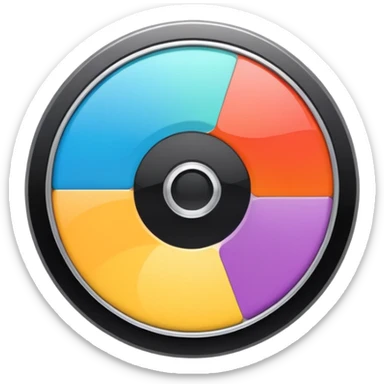 mac os icon physical film 60s recording colors sticker